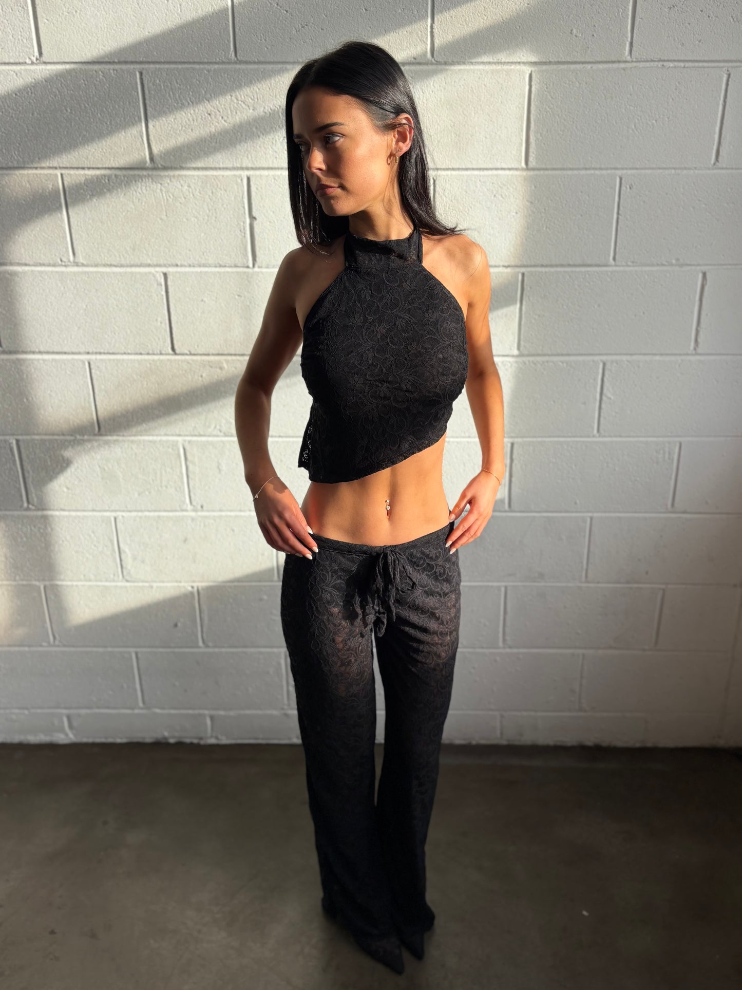 Black Lace Pants