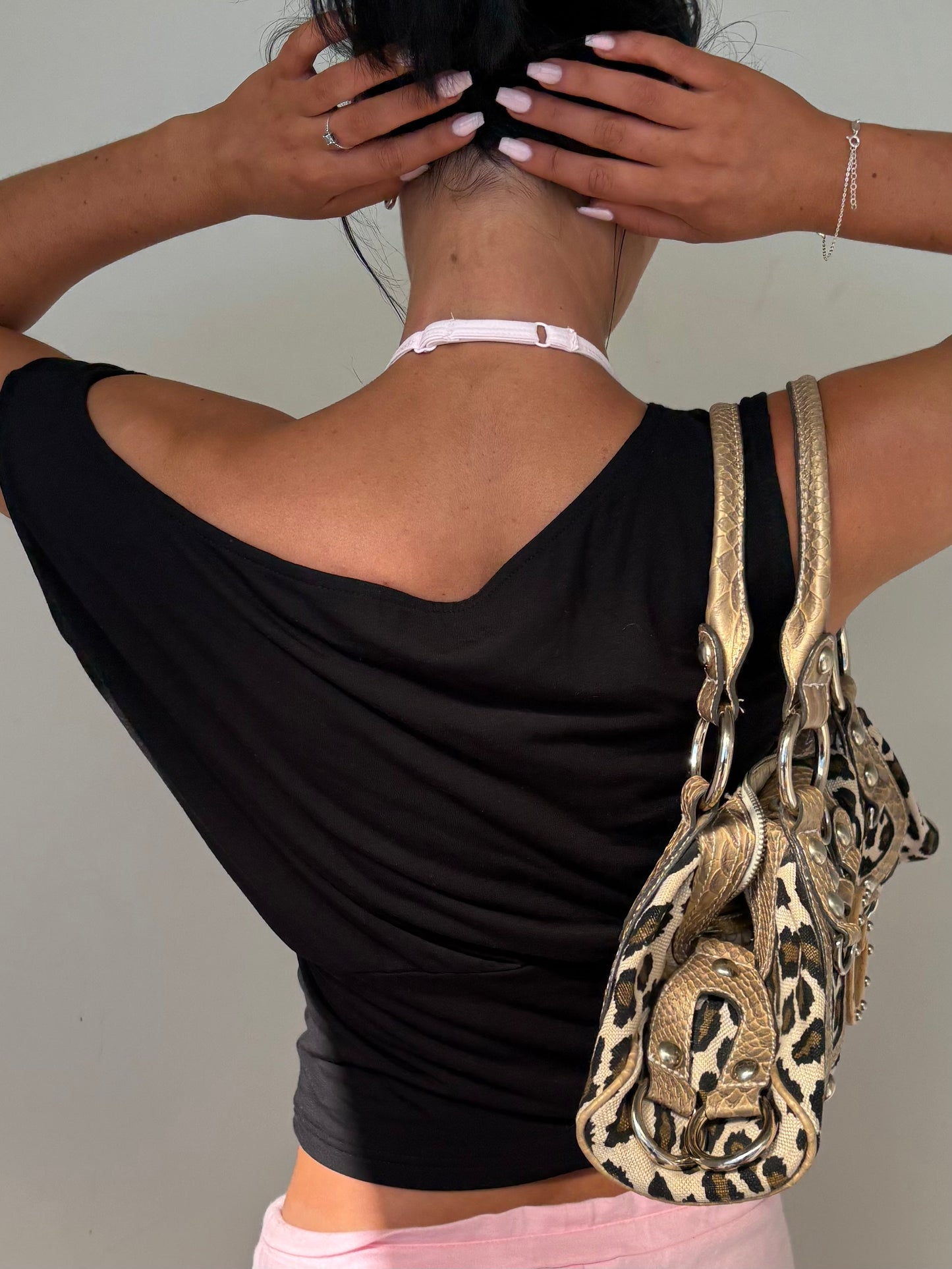 Black off shoulder top