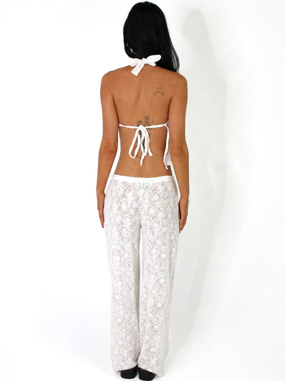 White Lace Pants