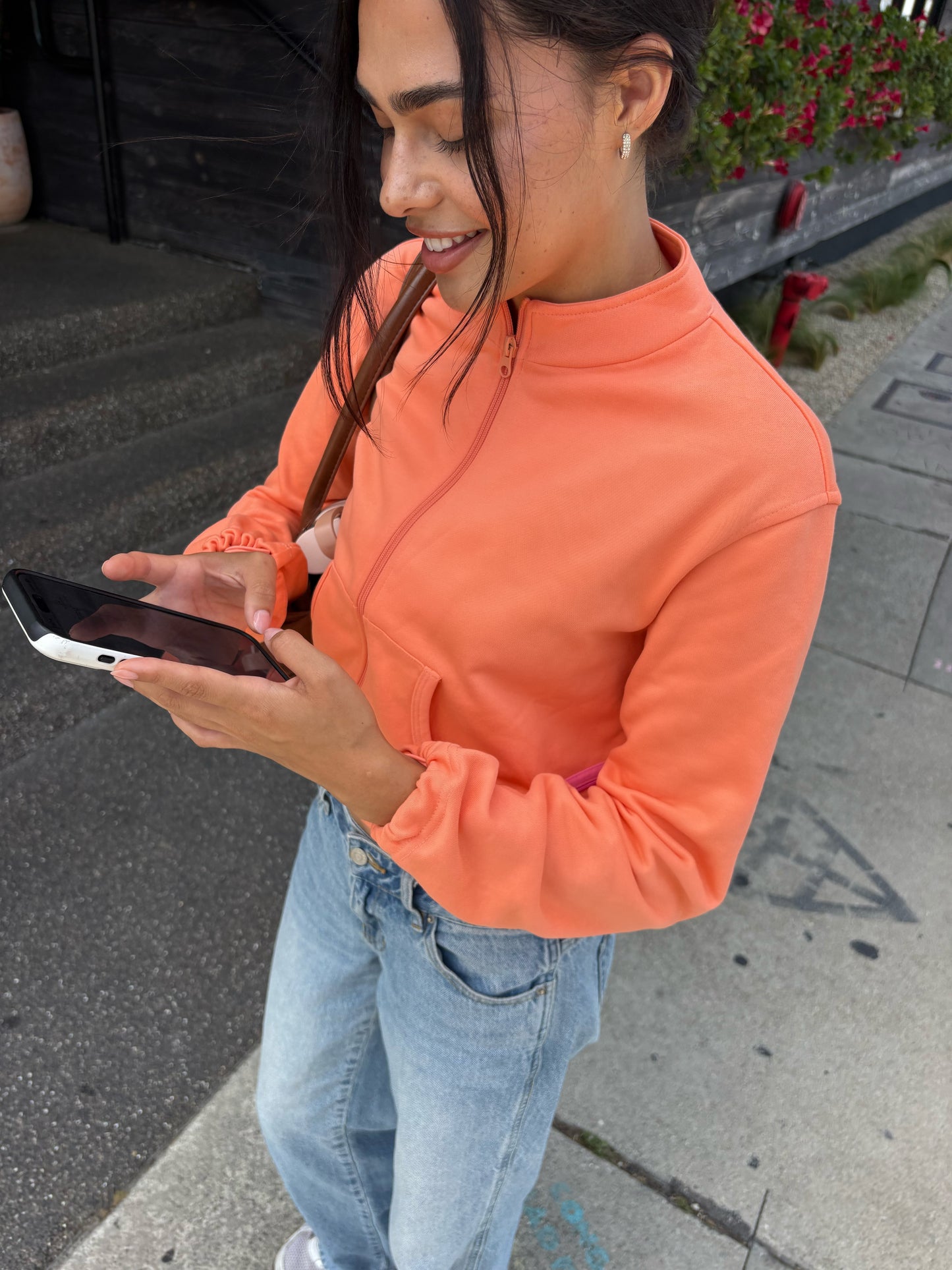 Orange Zip Jacket