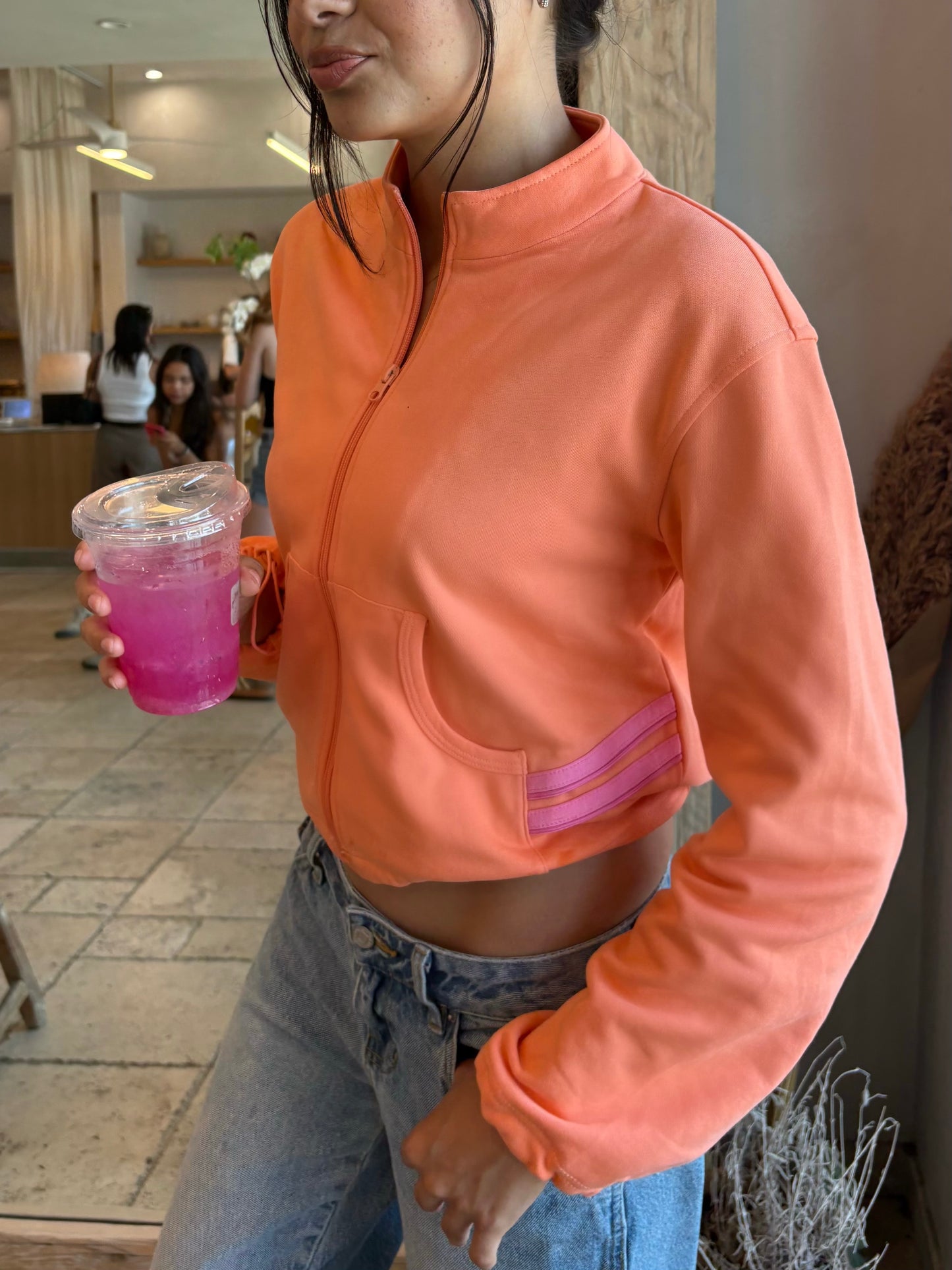 Orange Zip Jacket