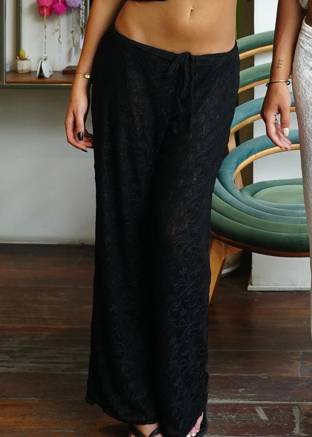 Black Lace Pants