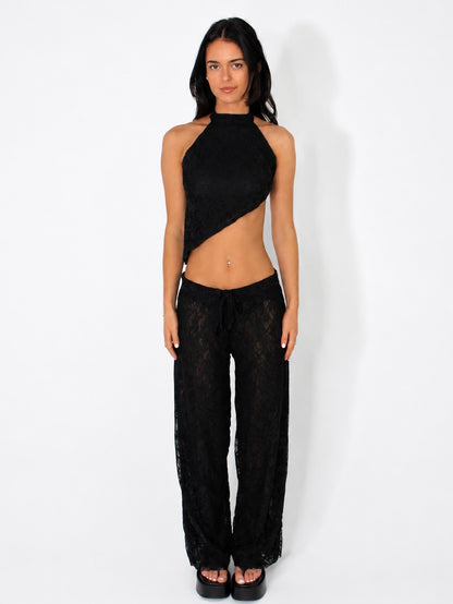 Black Lace Pants