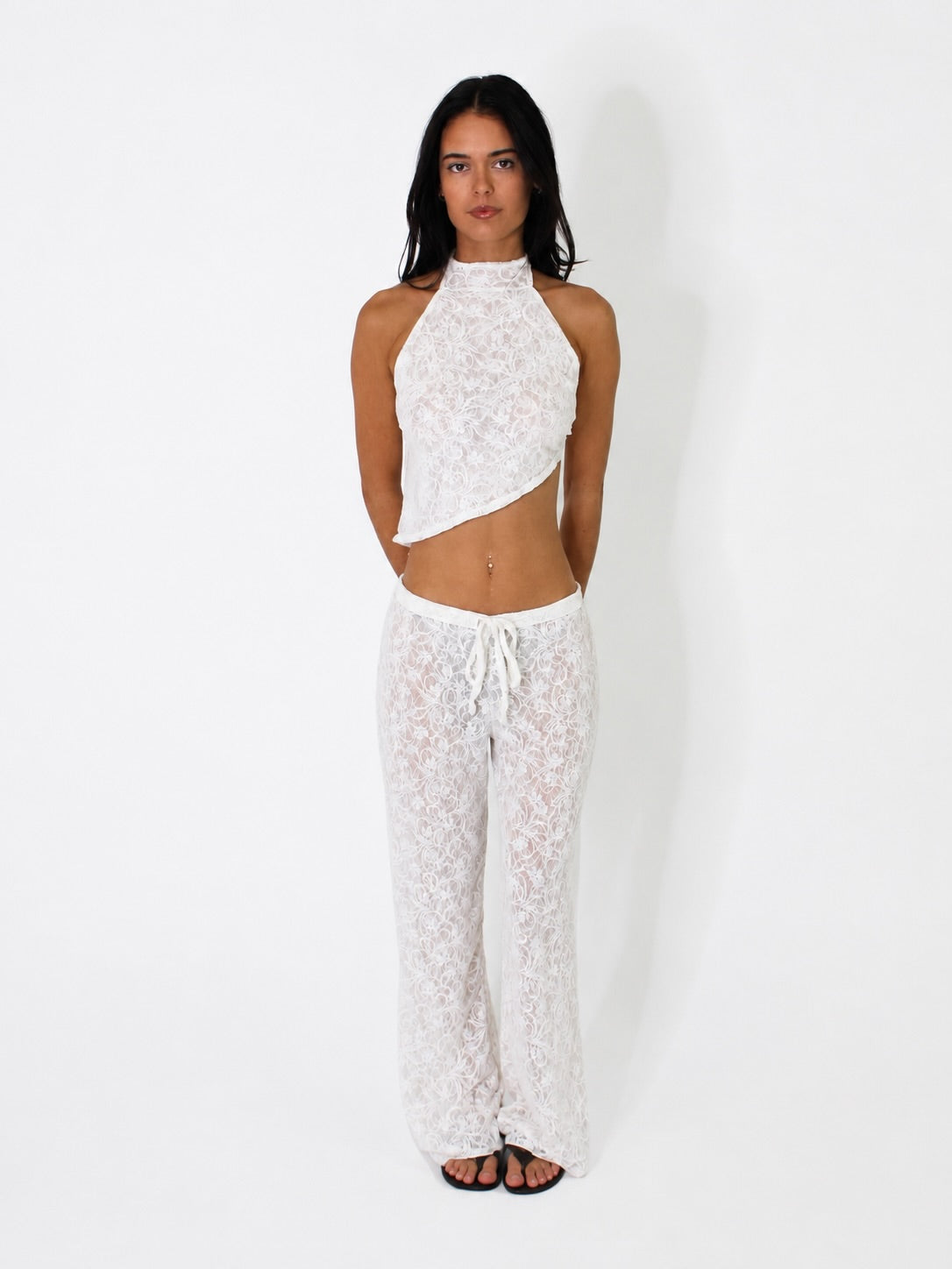 White Lace Pants