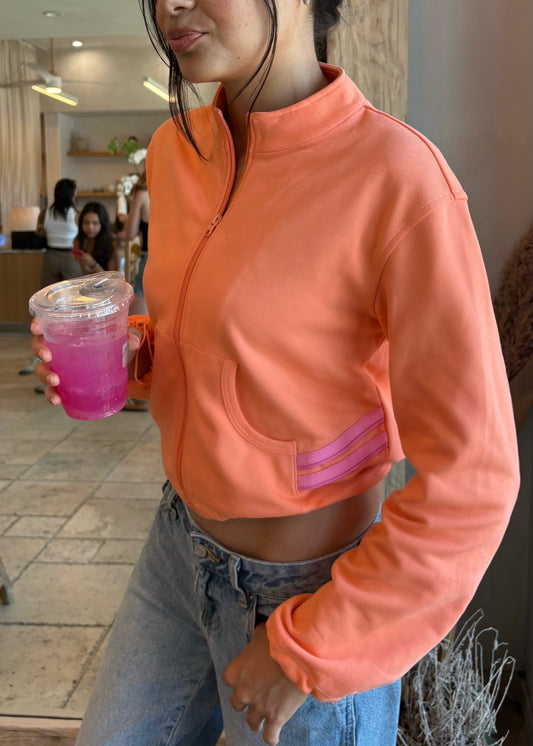 Orange Zip Jacket