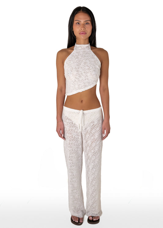 White Lace Pants