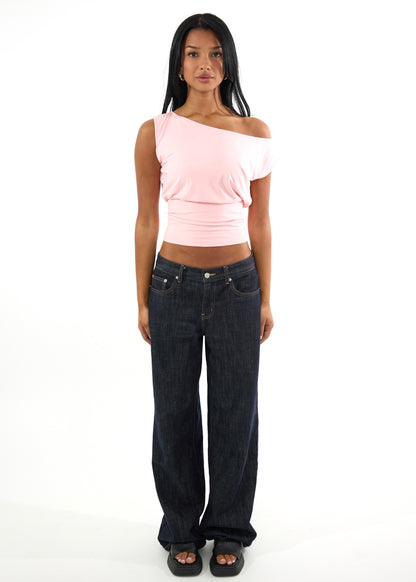 Pink off shoulder top