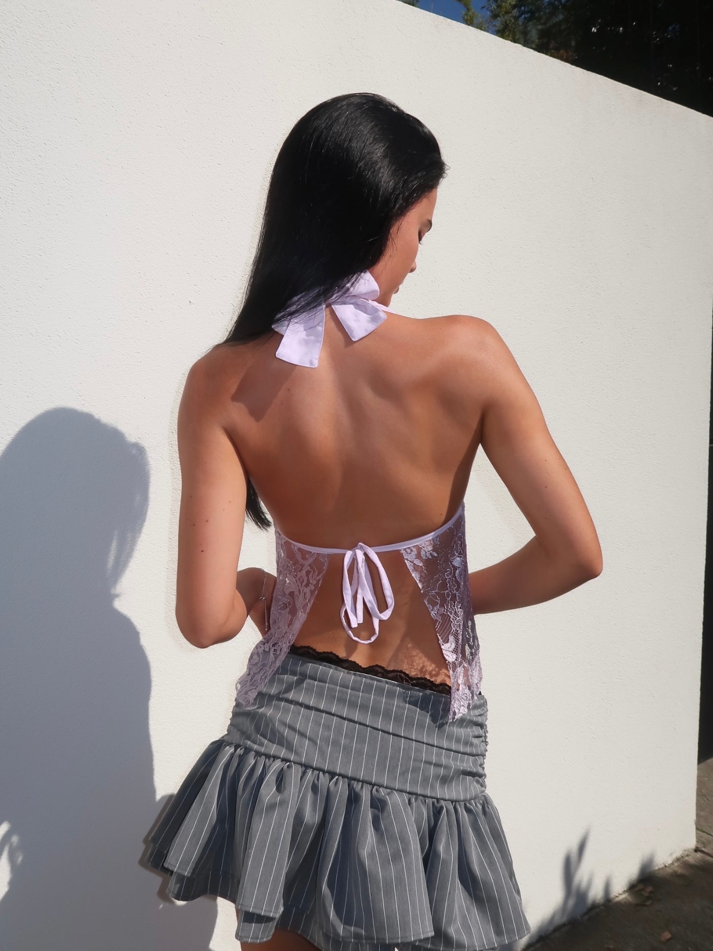 Lavender lace halter