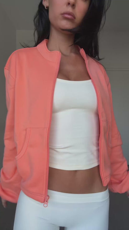 Orange Zip Jacket